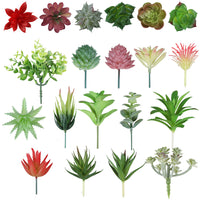 20 Pcs Bulk Artificial Succulents Plants Faux Fake Unpotted Plants Style 3