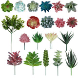 20 Pcs Bulk Artificial Succulents Plants Faux Fake Unpotted Plants Style 2