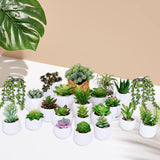 20 Pcs Bulk Artificial Succulents Plants Faux Fake Unpotted Plants Style 1