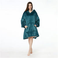 Unisex Hoodie Blanket Hooded Robe Oversized Wearable Throw Blanket Adult