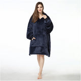 Unisex Hoodie Blanket Hooded Robe Oversized Wearable Throw Blanket Adult