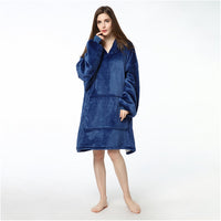 Unisex Hoodie Blanket Hooded Robe Oversized Wearable Throw Blanket Adult