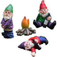 Mini Drunk Dwarf Resin Gnomes Statues Garden Decor