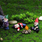 Mini Drunk Dwarf Resin Gnomes Statues Garden Decor