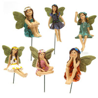 6Pcs Miniature Fairies Figurines for Pot Plants Mini Garden Lawn Decorations Garden Accessories