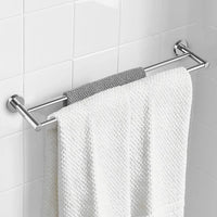 Adjustable Double Bath Towel Bar for Bathroom Stainless Steel Towel Holder Silver