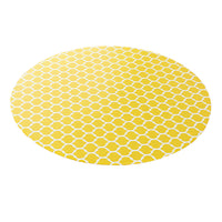 Round Tablecloth Waterproof Moroccan Trellis Table Cloth Elastic Edge 152cm-Yellow