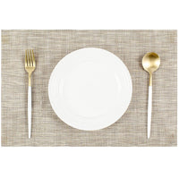 6Pcs Set Dining Table Placemats Beige