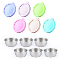 6pcs Set Salad Dressing Container Small Dipping Sauce Cups with Lids