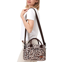 Insulated Lunch Bag Cross-body Cooler Lunch Box Leopard Print Style