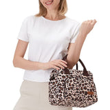 Insulated Lunch Bag Cross-body Cooler Lunch Box Leopard Print Style