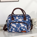 Insulated Lunch Bag Cross-body Cooler Lunch Box Small Flower Style