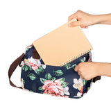 Insulated Lunch Bag Cross-body Cooler Lunch Box PinkFlower Style