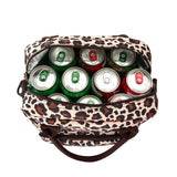 Insulated Lunch Bag Cross-body Cooler Lunch Box Leopard Print Style