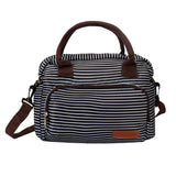 Insulated Lunch Bag Cross-body Cooler Lunch Box Stripe Style