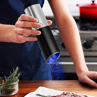 LED Automatic Electric Gravity Salt Pepper Grinder Mill Adjustable Coarseness