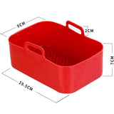 Rectangle Air Fryer Silicone Pot for Ninja DZ201 Red