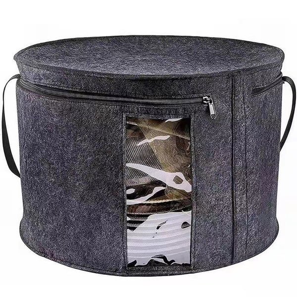 Foldable Hat Storage Box with Dustproof Lid