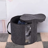 Foldable Hat Storage Box with Dustproof Lid