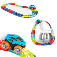 Changeable Track with LED Light Race Car Flexible Electric Bendable Car Toy-Style 2