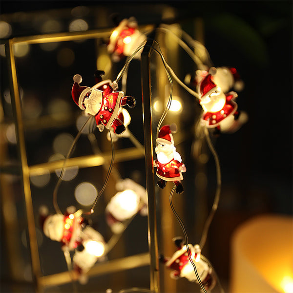 Christmas Cane String Lights Battery Operated Decorative Lights Home Wedding Party Christmas Tree Decor Santa Claus Style