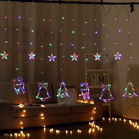 Star Moon Fairy Lights LED Curtain String Light Xmas Wedding Lamp Home Decor Style 4