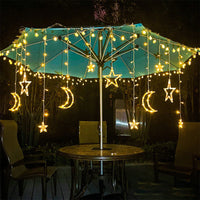 Star Moon Fairy Lights LED Curtain String Light Xmas Wedding Lamp Home Decor Style 1