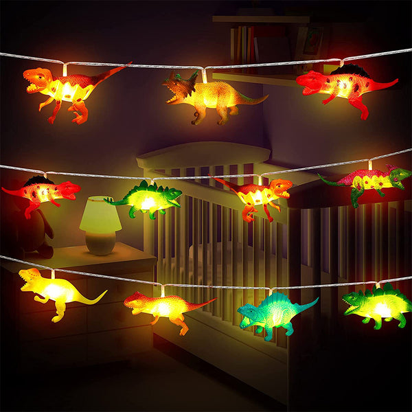 10LED Dinosaur Shape String Lights Garland Room Decor Christmas Party Supplies Battery Operated Lights