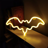 Bat Shaped Neon Signs LED Wall Lights Easter Art Decor Warm White