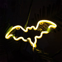 Bat Shaped Neon Signs LED Wall Lights Easter Art Decor Warm White