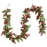 2M 20LEDs Flexible Artificial Berry Christmas Garland with Lights for Indoor Home Decoration Style 1