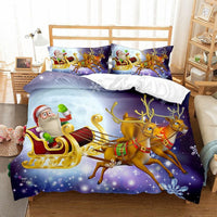 2pcs Christmas Bedding Set Printed Christmas Bedding Set for Single Bed Style 1