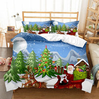 2pcs Christmas Bedding Set Printed Christmas Bedding Set for Single Bed Style 2