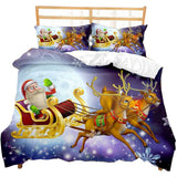 2pcs Christmas Bedding Set Printed Christmas Bedding Set for Single Bed Style 1