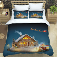 Christmas Bedding 3pcs Set for Double Bed-Style 1