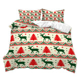 Christmas 2pcs Bedding Set Quilt Cover Pillowcases Set for Single Bed-Style 4