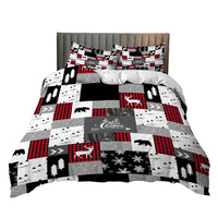 Christmas 2pcs Bedding Set Quilt Cover Pillowcases Set for Single Bed-Style 2