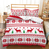 Christmas 2pcs Bedding Set Quilt Cover Pillowcases Set for Single Bed-Style 3