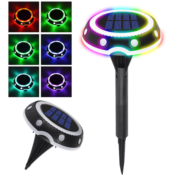 Multi Color Solar Ground Light Outdoor Garden Buried Lamp Circle Style