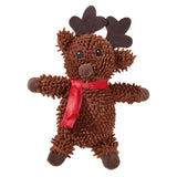 Pet Dog Animal Chew Squeaky Plush Toys Christmas Theme Brown Elk Style