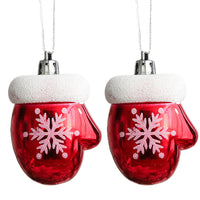 2pcs Set Christmas Tree Hanging Pendants Wall Window Table Ornaments Christmas Gloves Style