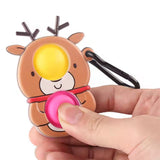 4pcs Pop Christmas Mini Bubbles Fidget Keychain Toys for Kids and Adults