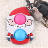 4pcs Pop Christmas Mini Bubbles Fidget Keychain Toys for Kids and Adults