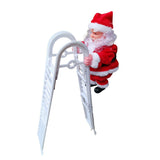 Electric Climbing Ladder Santa Claus Christmas Xmas Figurine Party Decor Double Ladder Style