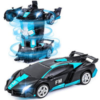 Transforming Racing Car Toys Auto Demo 360 Rotation Drifting -Blue