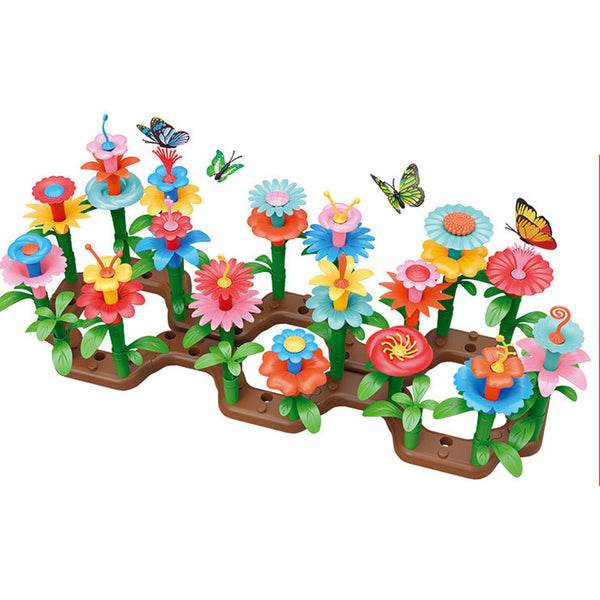 148Pcs Kids Flower Garden Building Toys Gardening Pretend Gift