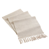 Cotton Linen Weave Table Runner with Tassels-S