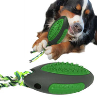 Dog Toothbrush Chew Stick Treat Balls Dispensing Dog Toys -Green