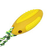 Dog Toothbrush Chew Stick Treat Balls Dispensing Dog Toys -Yellow