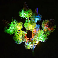 2 Pack Solar Powered Pine Cone Flowers Lights Christmas Garden Decorations